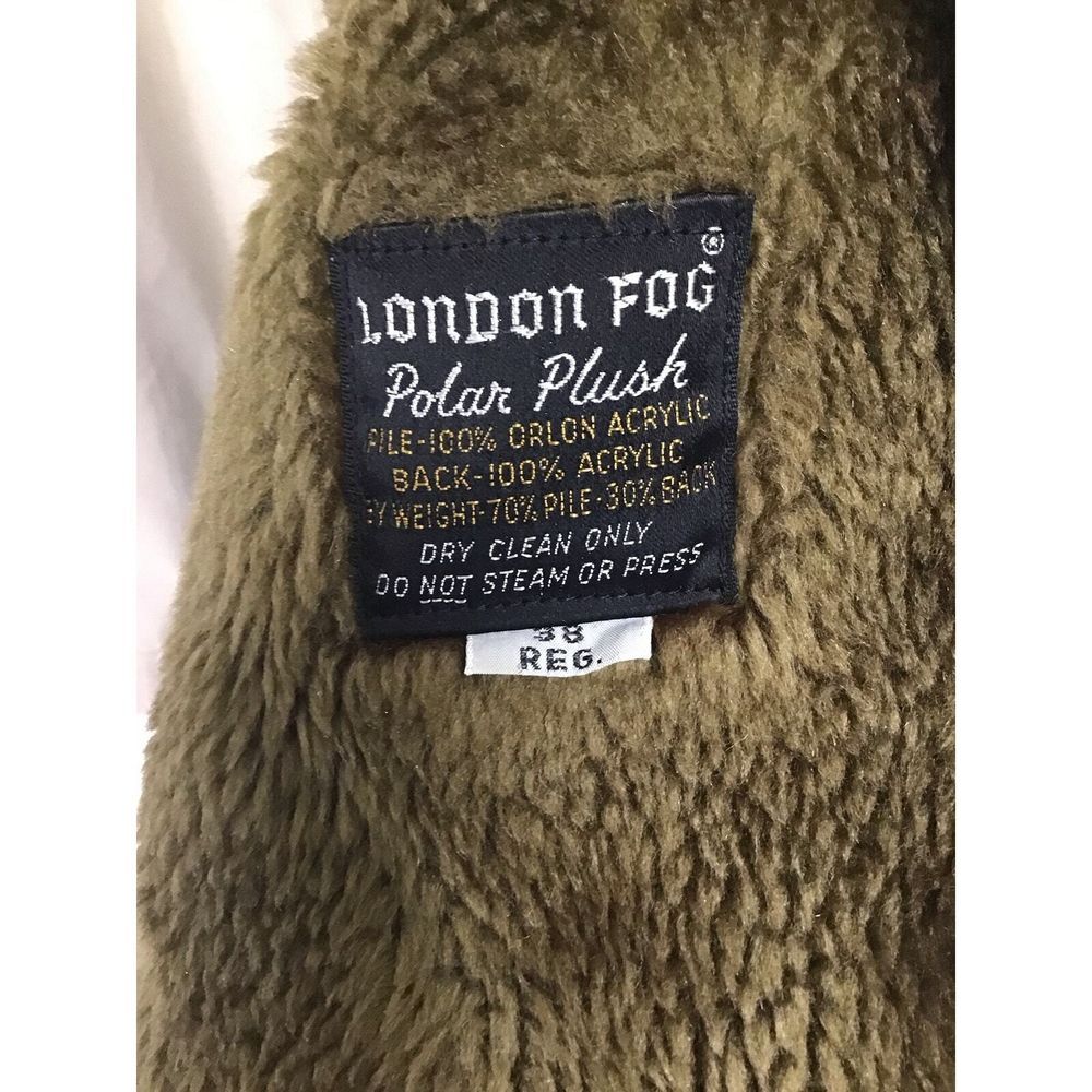 London Fog Vintage Polar Plush Tan Jacket Coat Men's Size 38 Regular Winter - Picture 9 of 10